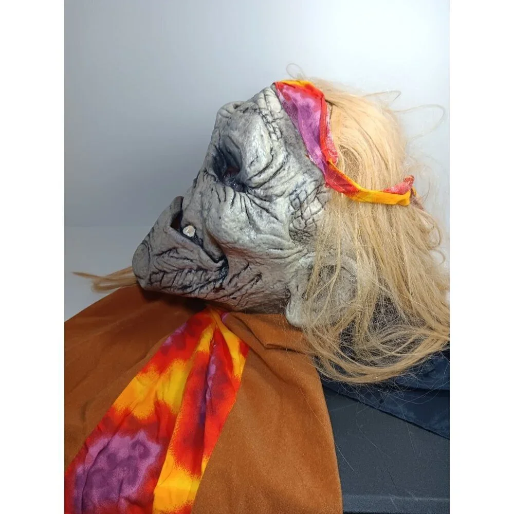 Mario Chiodo Studios Skull Skeleton Dirty Hippy Halloween Mask 2002 New Vision